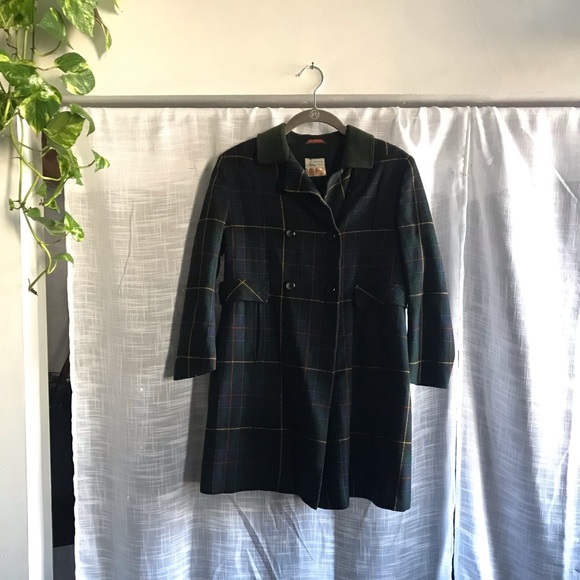 Vintage Atkins Plaid Pea Coat - Picture 6 of 8